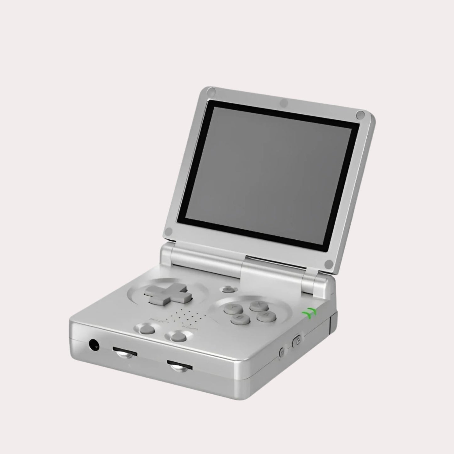 ANBERNIC RG35XXSP Flip Portable Console silver front