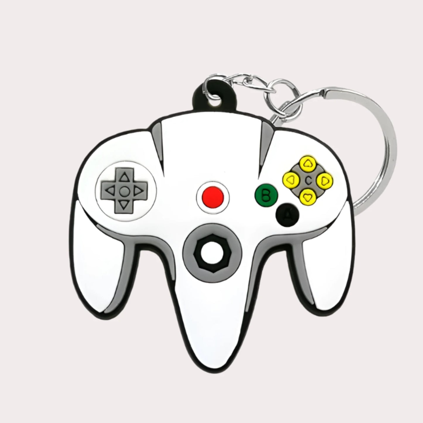 controller keychain NES64 white