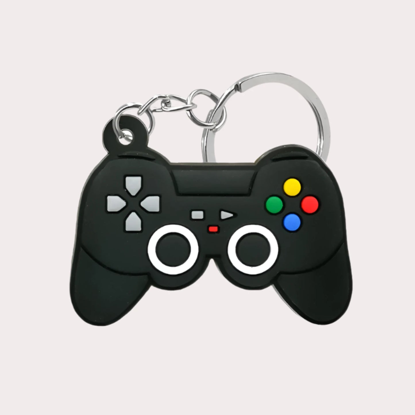 controller keychain PS1 black white