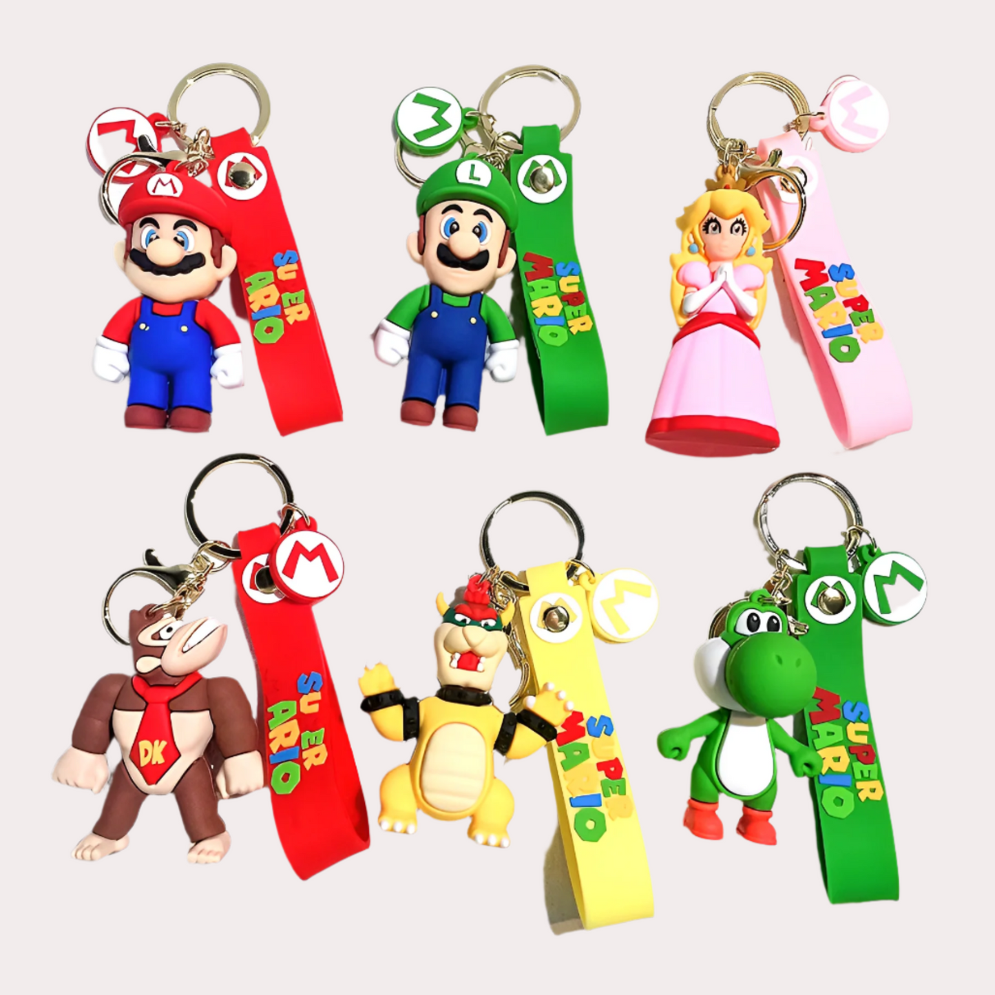 super mario all keychain